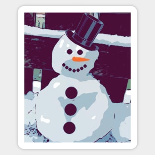 Chirpy snowman Sticker